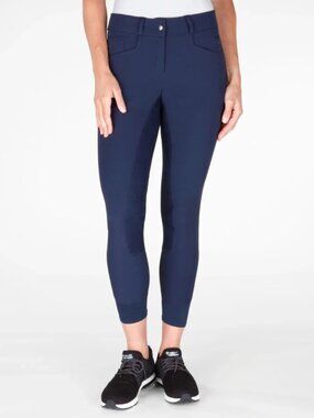 NEW Hadley SmartPak Navy Blue Witner Tech Softshell Breeches Knee Grip Size 36R